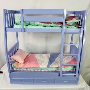 Our Generation Dream Bunks Purple Doll Bunk Bed for 18 Inch Dolls with Bedding